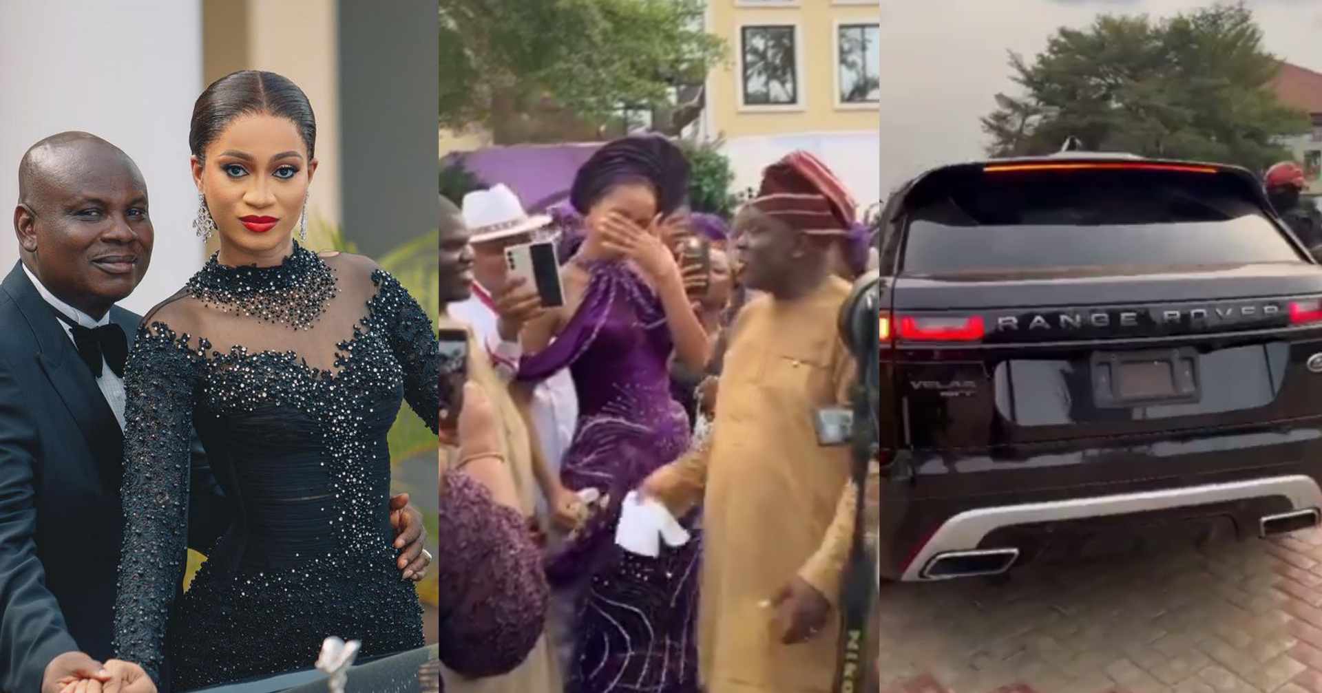 Mitchel Ihezue emotional as she receives new Range Rover as wedding gift from husband