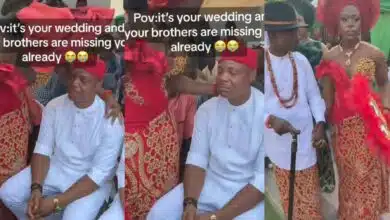 Brother tears sister's traditional wedding