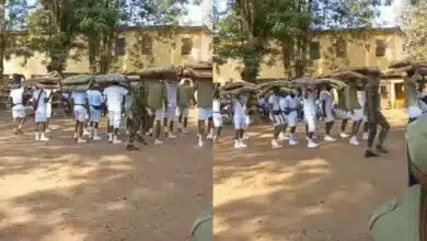 Corpers march mattresses heads