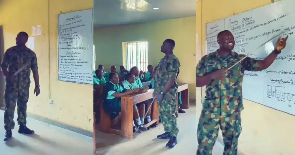 Military man students garri