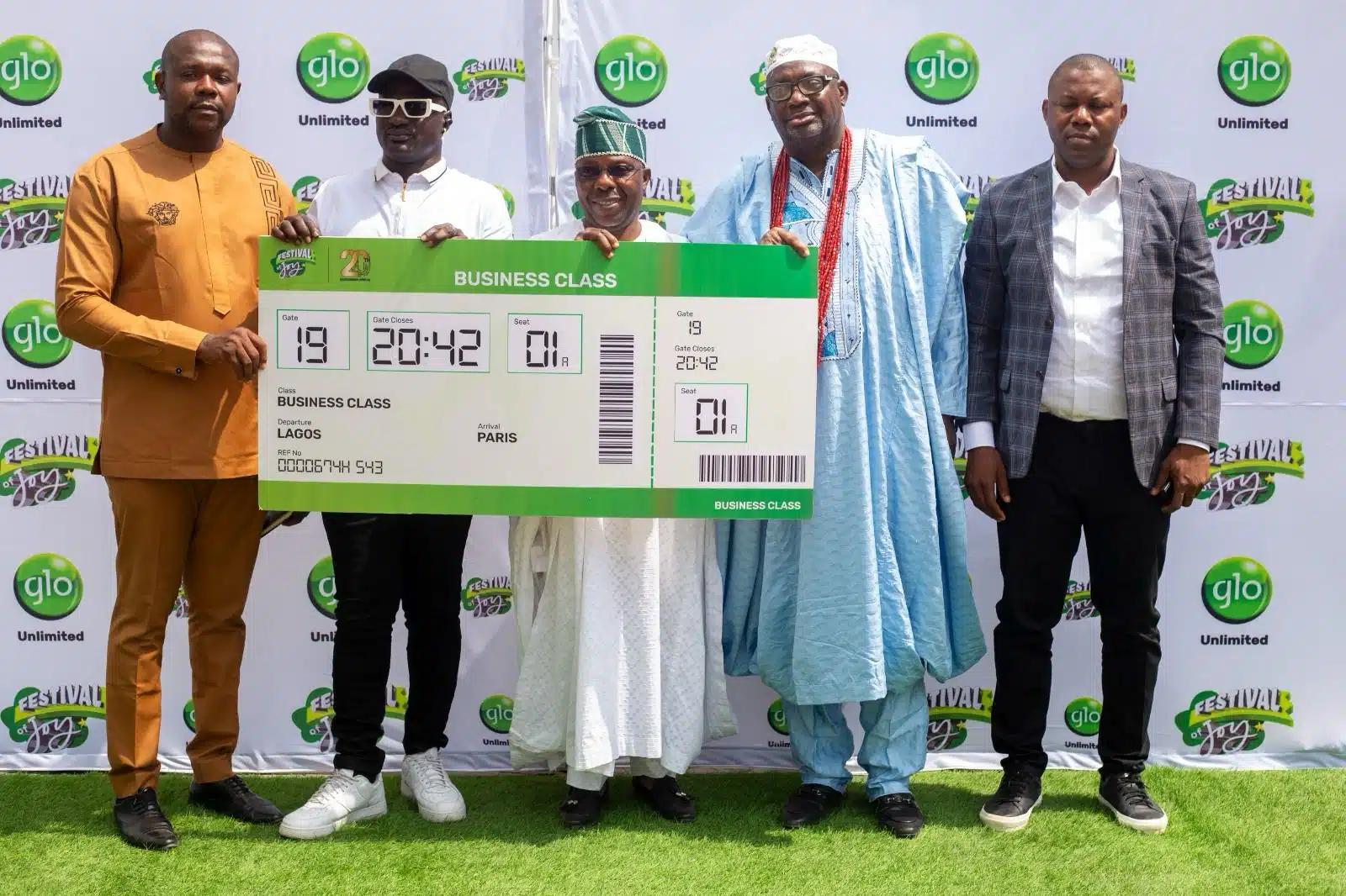 5 receive business class return tickets in Glo Festival of Joy Promo 