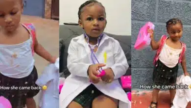 "Doctor is traumatized" - Mother causes stir, shows how her daughter dressed to school for career day versus her return