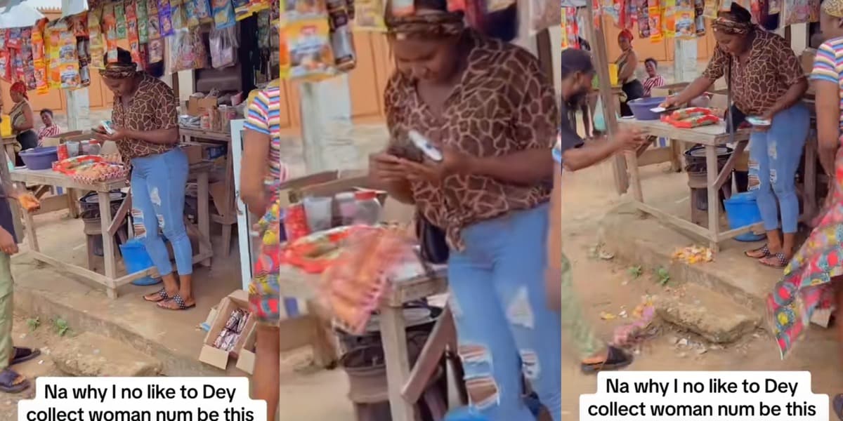 "Who go pay for the eggs?" - Beautiful lady accidentally breaks egg crate while trying to give her number to a man