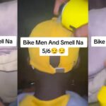 "The next customer go enjoy" - Nigerian man stuns many as he uses perfume on bike rider to solve bad odor problems