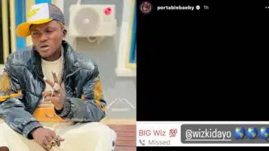 "Werey still miss call?" - Outrage as Portable shares proof of Wizkid's missed call