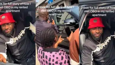 "001 till I die" - TikTok user turns heads online as he shares video of close encounter with Davido in his neighborhood