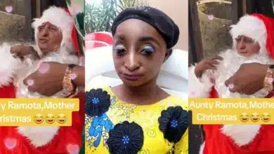 "Wahala mama Christmas" - Hilarious video of Aunty Ramota's Santa costume sparks laughter on social media