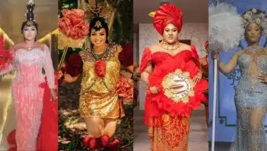 Photos of Celebrities' exquisite traditional attires to Mercy Aigbe's Ada Omo Daddy movie premiere