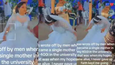 "Ending the year as a Mrs" – Lady celebrates as she gets married after being rejected for being a single mother