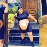 Expectant mother causes a buzz as she flaunts pregnancy