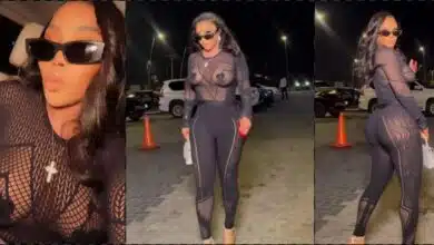 Toke Makinwa causes a buzz as she goes braless