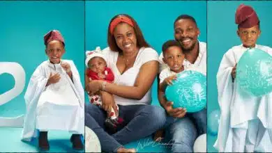 Tobi Bakre makes special prayer request as son clocks two