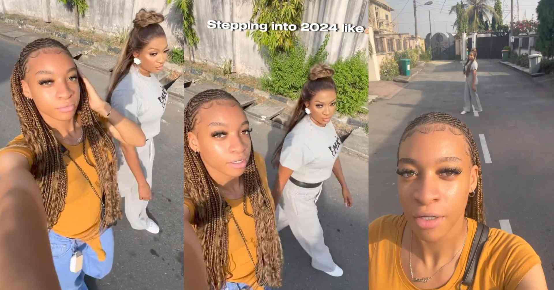 “They look like twin sisters” – Danielle Edochie shares adorable video with mom as they step out together