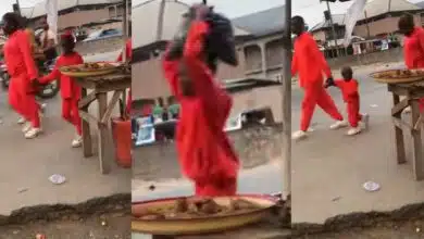 "Pablo, pablet and pablisses" - Nigerian dad, mum, and kids turn heads as they slay in matching red outfits