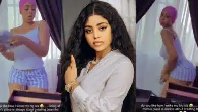 Regina Daniels flaunts bundles of naira notes as she displays amazing dance skills