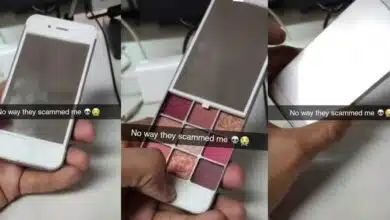 "iPhone 19 pro max" - Nigerian man falls victim to scam, buys fake iPhone 6 filled with makeup kits