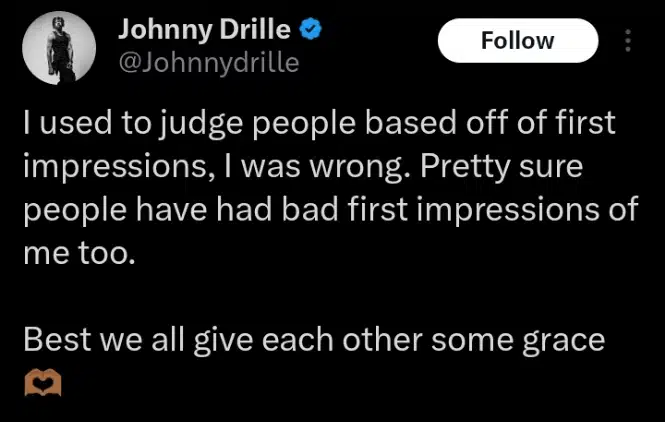 Johnny Drille first impressions 