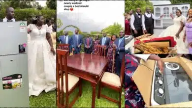 Shock as Kenyan couple receives gifts worth millions of naira on wedding day