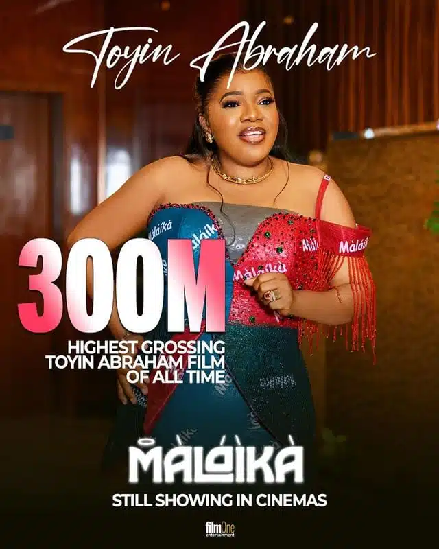 Toyin Abraham's ‘Malaika’ breaks personal record, hits N300 Million success