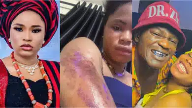 Portable's wife Bewaji reacts to domestic violence accusations after photos of battered body surfaced online