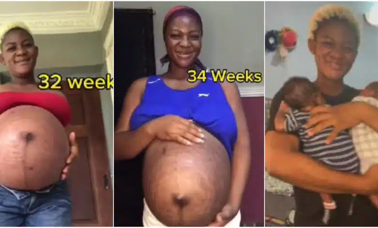 "38 weeks of pregnancy - New mother who welcomed twins shares week-by-week video of her maternity experience