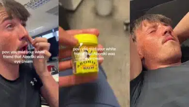 "Guy started crying" - Nigerian man breaks internet as he pranks Caucasian friend, tells him 'Aboniki' is eye cream