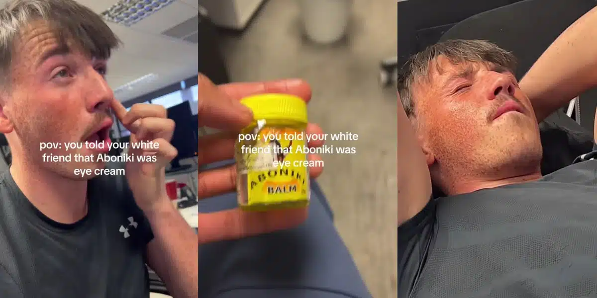 "Guy started crying" - Nigerian man breaks internet as he pranks Caucasian friend, tells him 'Aboniki' is eye cream