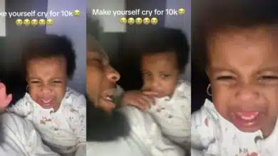 "Cash app the baby quickly" - Little girl bursts into tears as her father instructs her to cry in order to win $10k