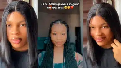 "A handsome princess" - Nigerian lady stuns internet as she transforms boyfriend into woman with makeup