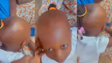 "Jet Lee don impregnate Aunty ramota" - Social media erupts as little girl flaunts her unusual hairstyle