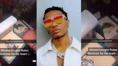 Wizkid splashes multi-million naira on multiple Rolex wristwatches for his team