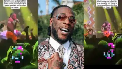 "Go home, escort him out" - Burna Boy refunds fan's ticket money for failing to vibe at concert in throwback video