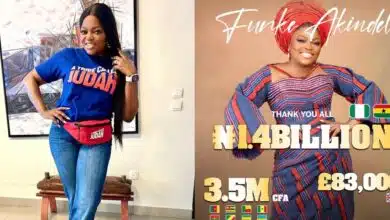 "Thanks for making it the biggest movie for me" – Funke Akindele pens appreciation as 'A Tribe Called Judah' hits over N1.4 billion in box office