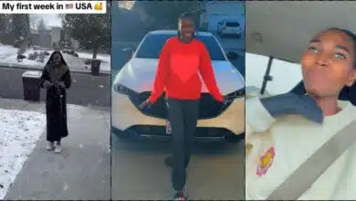 Lady flaunts new car one week after relocating to United States