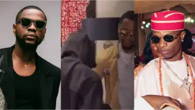 "I like what Kizz did, Wizkid no be God" - Mixed reactions as Kizz Daniel greets Wizkid awkwardly