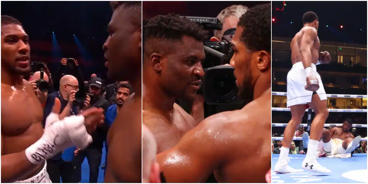 Anthony Joshua francis ngannou leave boxing encourages