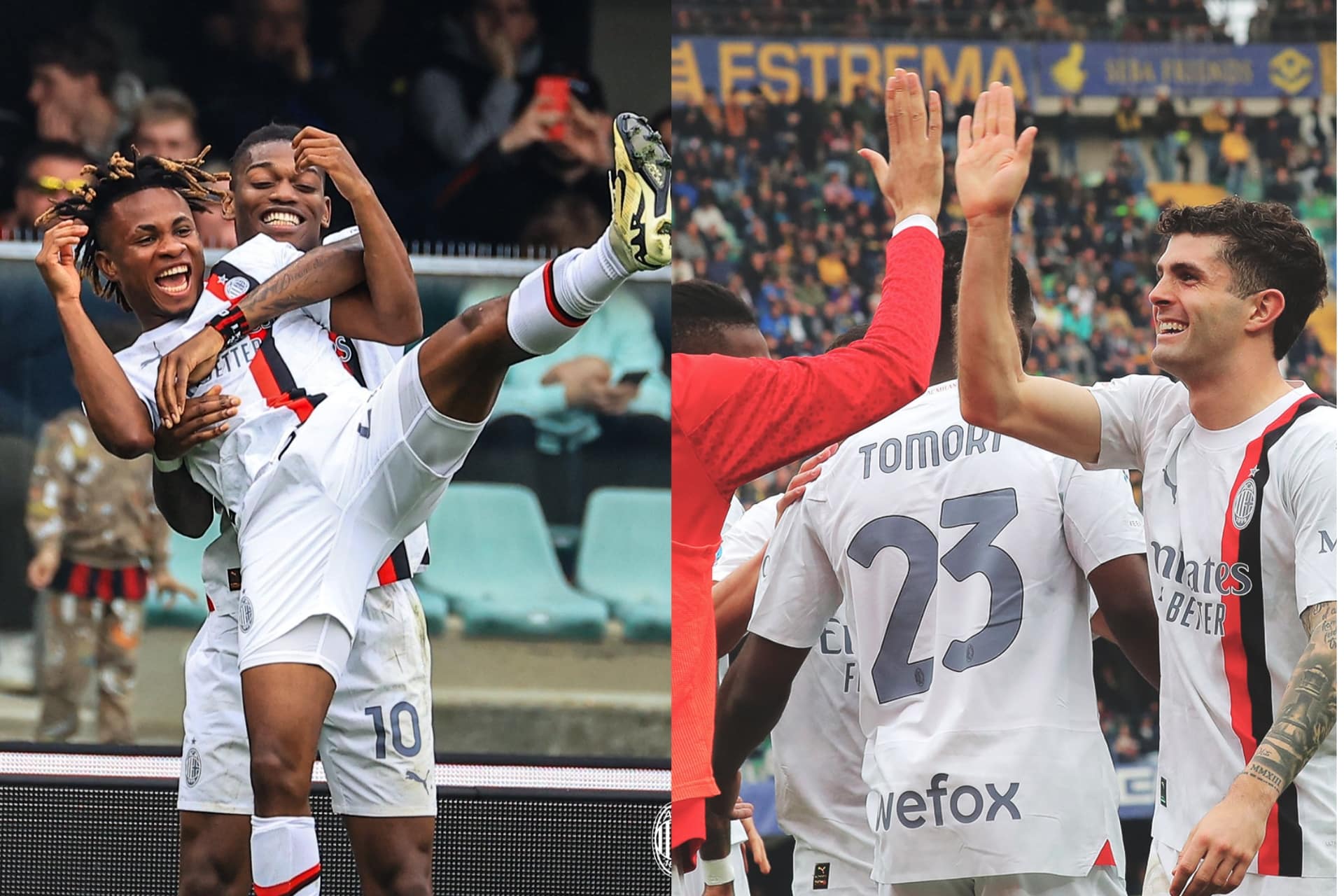 Serie A: Chukwueze on target as Milan thrash Verona 3-1