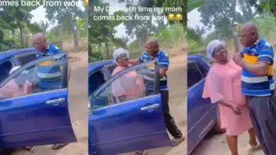 "Whenever you return from work my heart is beating gbim-gbim" – Man tells wife as he welcomes her home