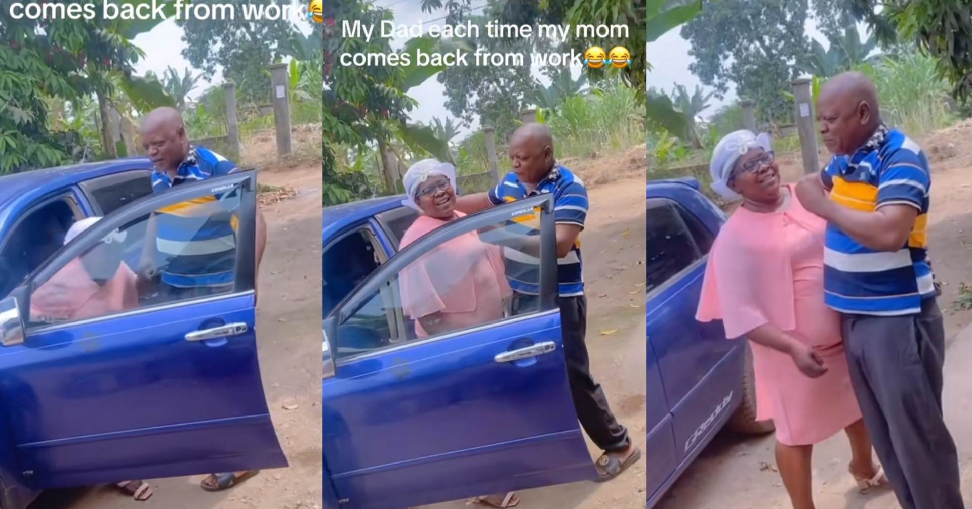 “Whenever you return from work my heart is beating gbim-gbim” – Man tells wife as he welcomes her home