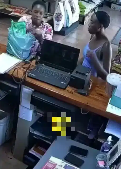 Moment Cctv Catches Lady Stealing Phone At A Store 4570