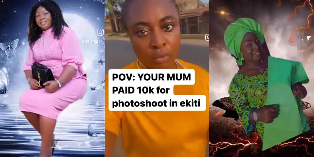 "From Ekiti to Afterlife" - Nigerian mum's ₦10k photoshoot edits by Ekiti photographer transport her to heaven and hell