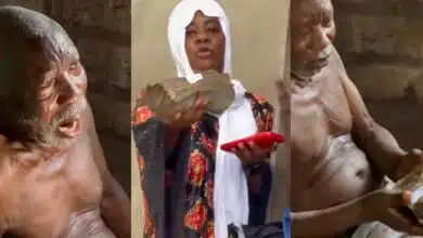 "Who owns this?" - Elderly Nigerian man moved to tears as good Samaritan gifts him wad of cash for medical bills