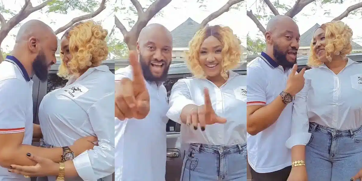 Yul Edochie and wife, Judy Austin drops loved-up video while singing for their haters