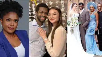 "God did" – Omoni Oboli's son, Tobe and his oyinbo lover ties the knot