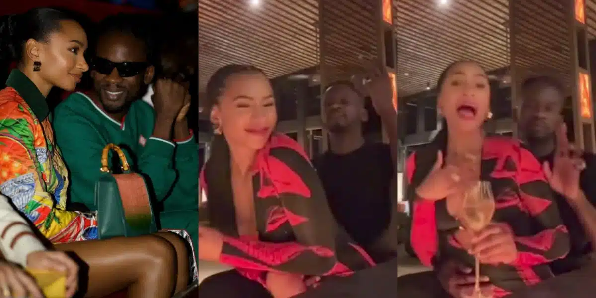 "True love exists" – Mr Eazi and Temi Otedola shares romantic moment together on her birthday