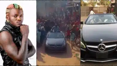 Portable makes money rain as he takes new Mercedes Benz to his hood