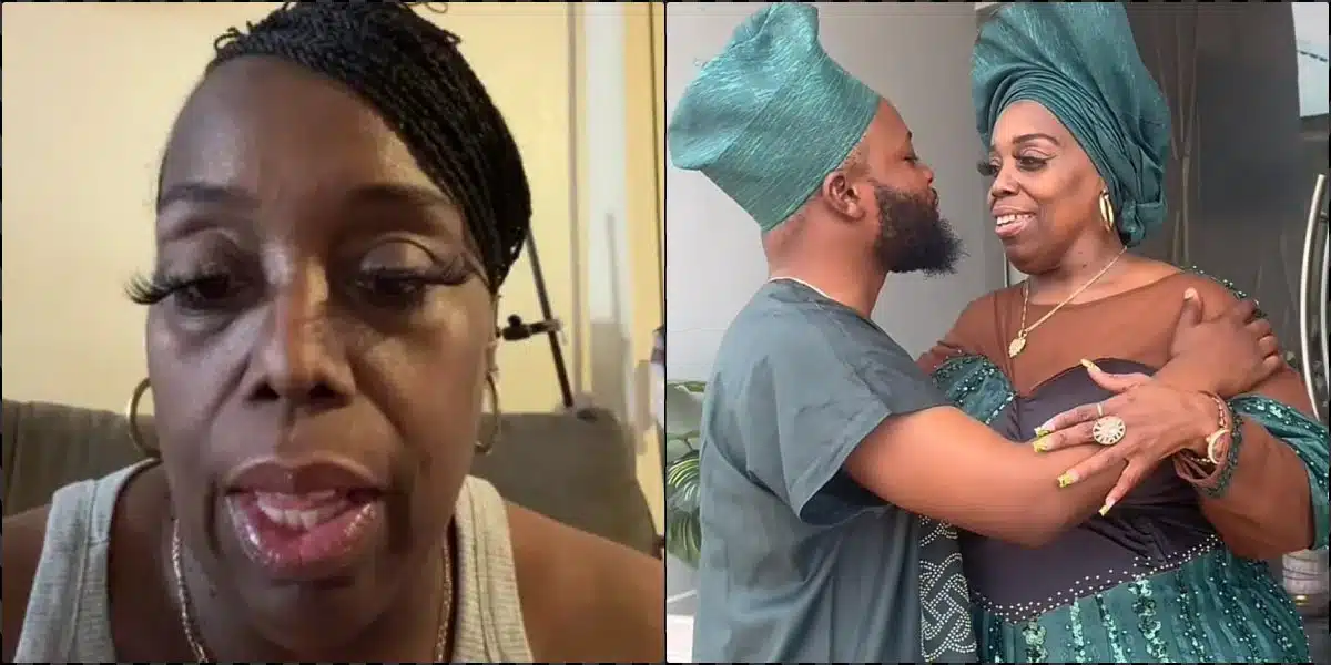 "I'm not his mother, I'm not 70" - American woman speaks amidst backlash of wedding to Nigerian man