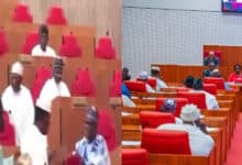 Shameful moment Nigerian senators fought over sitting arrangement at renovated hallowed chamber
