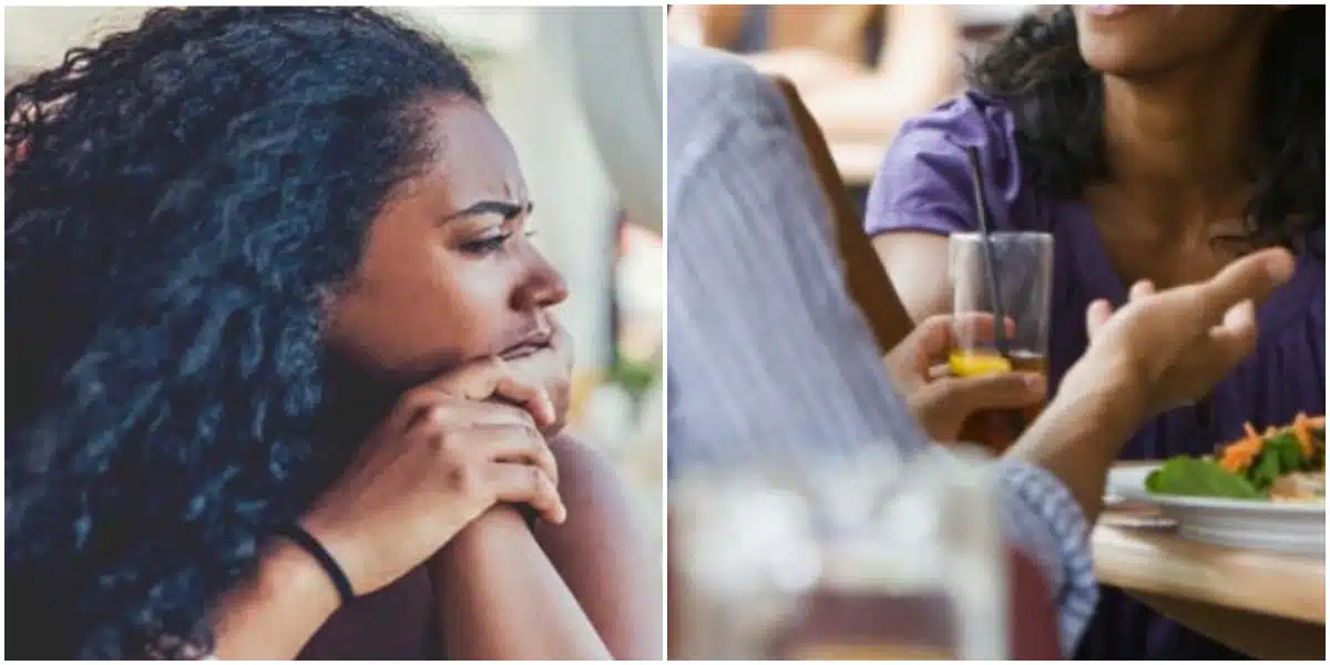 Lady cries as man who took her on a date asks her to transfer money back to him