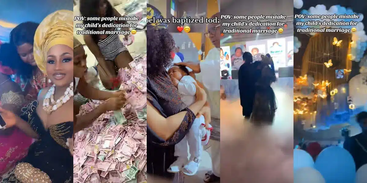 Couple's child dedication celebration goes viral for being more lavish than a wedding